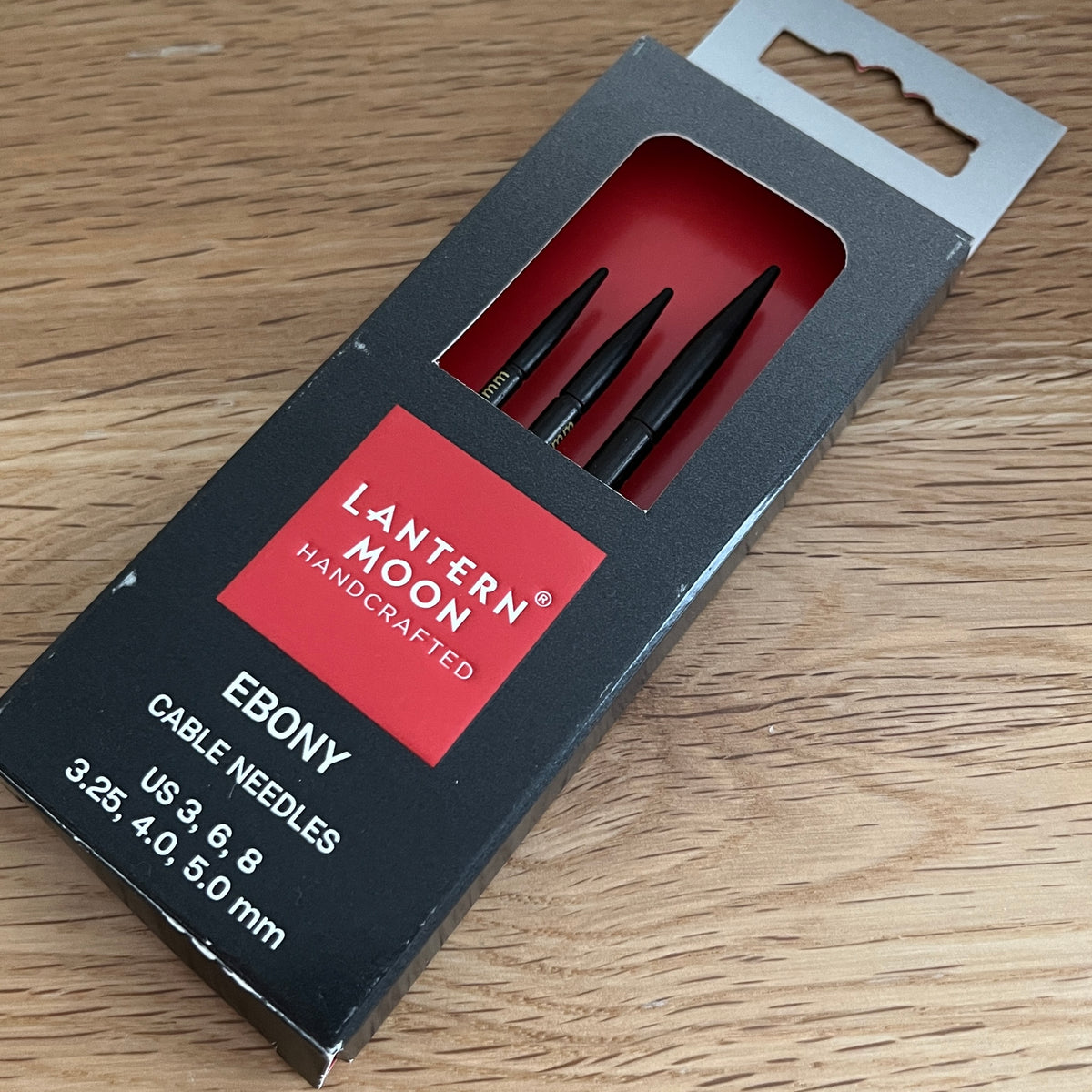 Lantern moon Ebony cable needles Craft House Magic