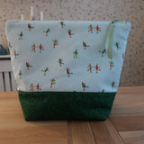 Handmade project bag made with Liberty fabrics - Ice Dancing (READY TO SHIP)