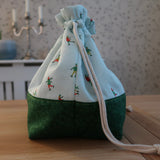 Handmade project bag made with Liberty fabrics - Ice Dancing (READY TO SHIP)