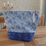 Handmade project bag made with Liberty fabrics - Blooming Flowerbed (READY TO SHIP)