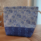 Handmade project bag made with Liberty fabrics - Blooming Flowerbed (READY TO SHIP)