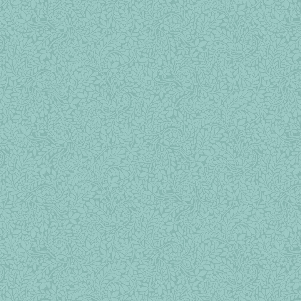 Duck Egg Blue (York Fern collection) Liberty Quilting Cotton Fabric