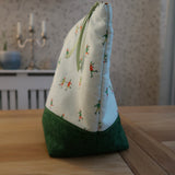 Handmade project bag made with Liberty fabrics - Ice Dancing (READY TO SHIP)