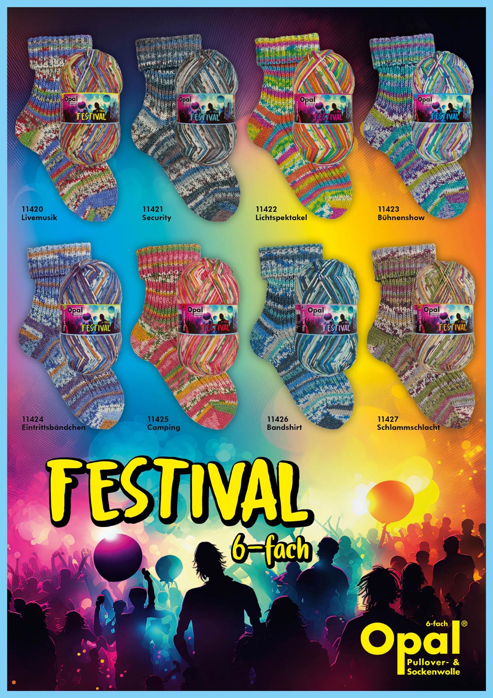 Opal Festival 11422 Light Specticle - 150g DK