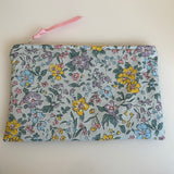 Large notions pouch handmade with Liberty fabric - Spring Petals
