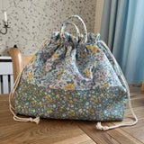 Handmade project bag made with Liberty fabrics - Spring Petals (READY TO SHIP)