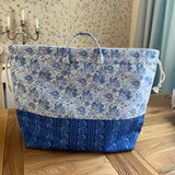Handmade project bag made with Liberty fabrics - Blooming Flowerbed (READY TO SHIP)