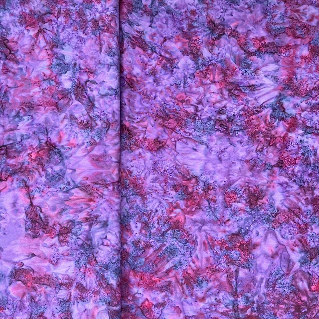 Purple / Pink Batik Print Fabric