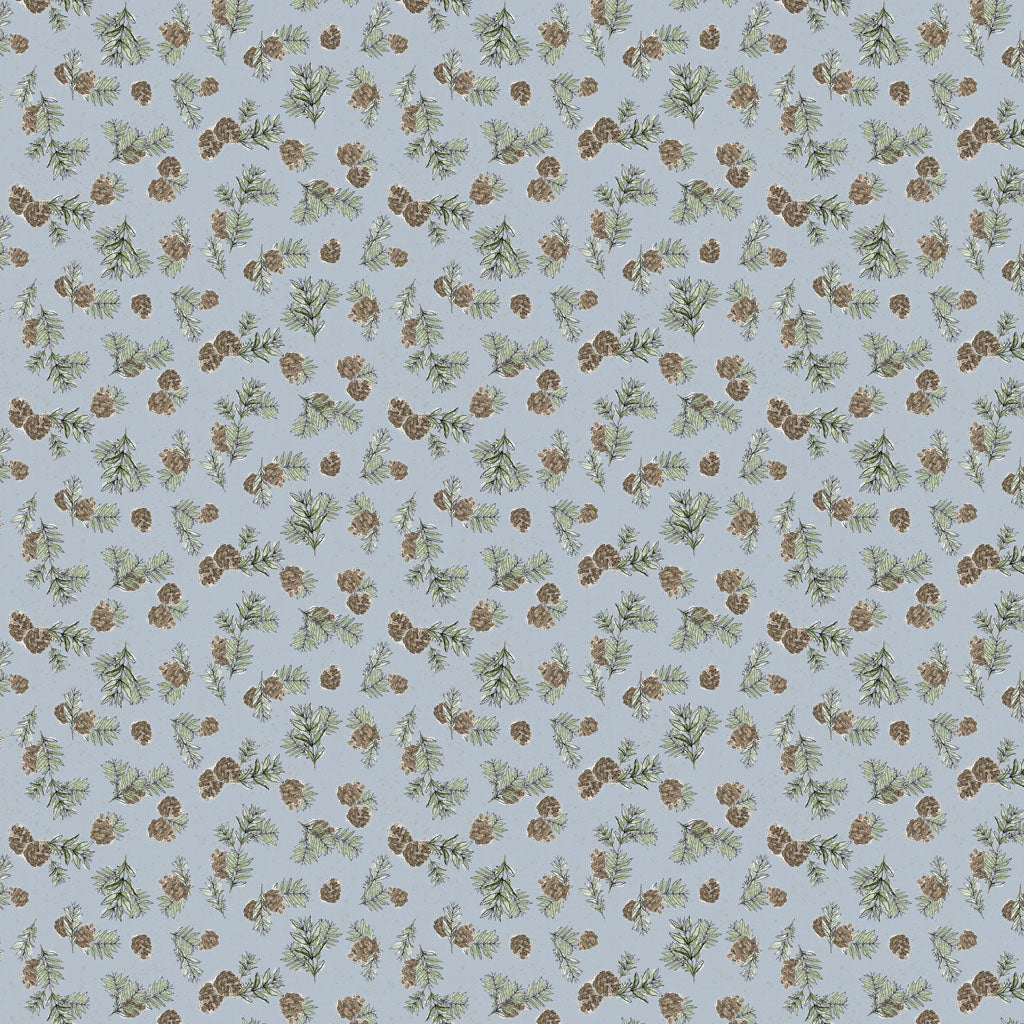 Wildwood Pine Cones Clothworks Quilting Cotton Fabric