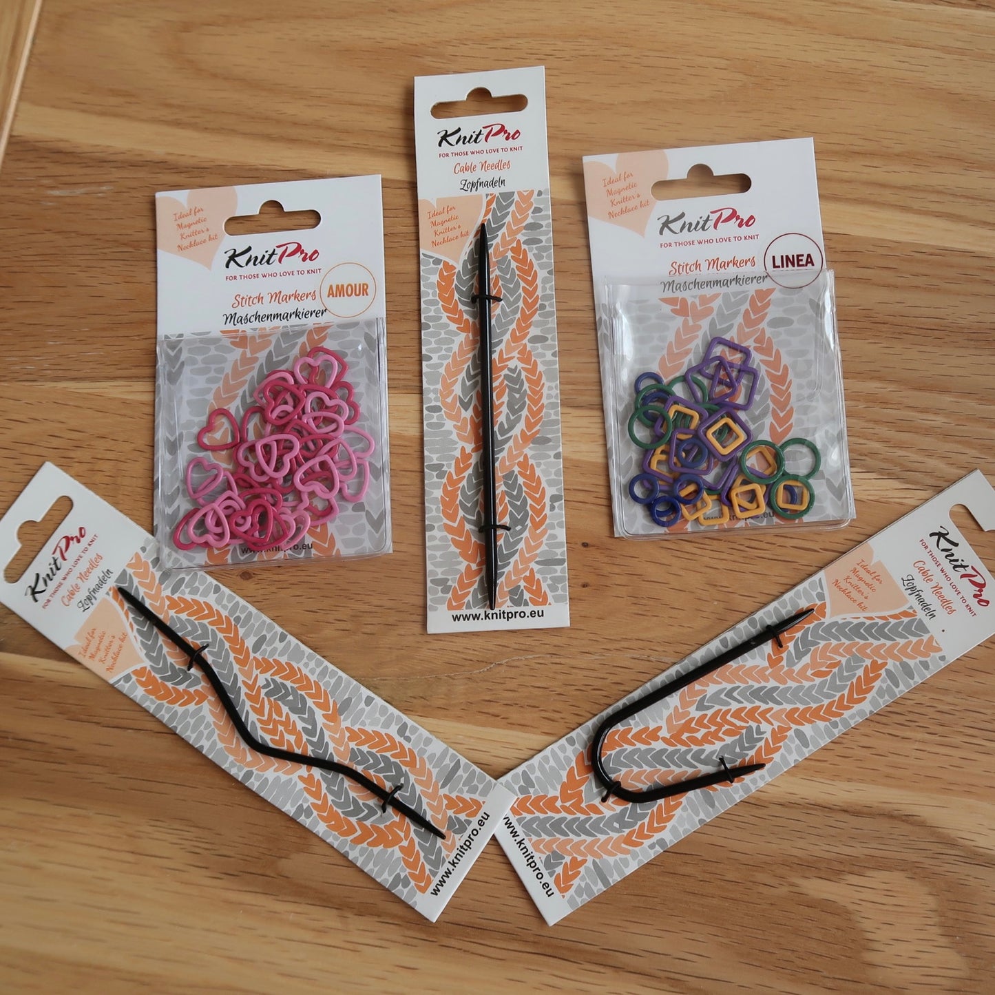 Knit pro Cable needles and stitch markers (To accompany Magnetic knitters necklace kit)