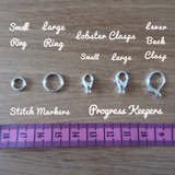 Halloween themed stitch marker or progress keepers (set of 3) Haunted house / Cauldron / Pumpkin