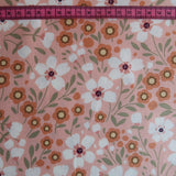 Coral Flower Print Fabric