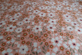 Coral Flower Print Fabric