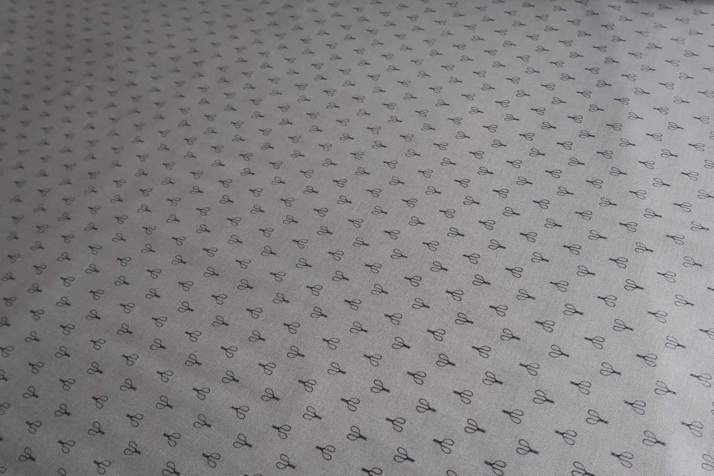 Grey Scissor Print Fabric