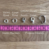 Flower stitch markers or progress keepers (set of 3)