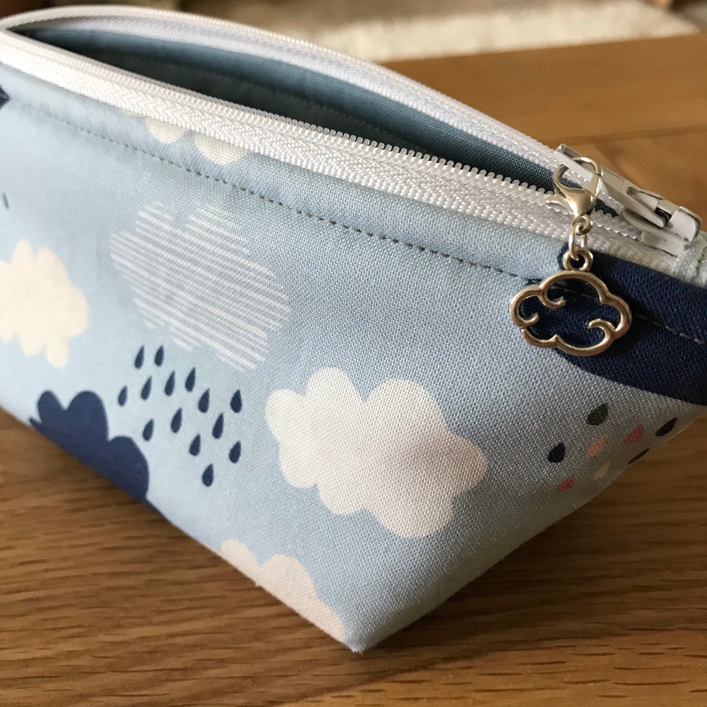 Cloud print notions pouch