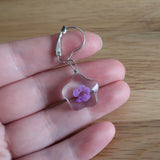 Purple dried Flower in resin progress keeper