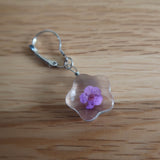 Purple dried Flower in resin progress keeper