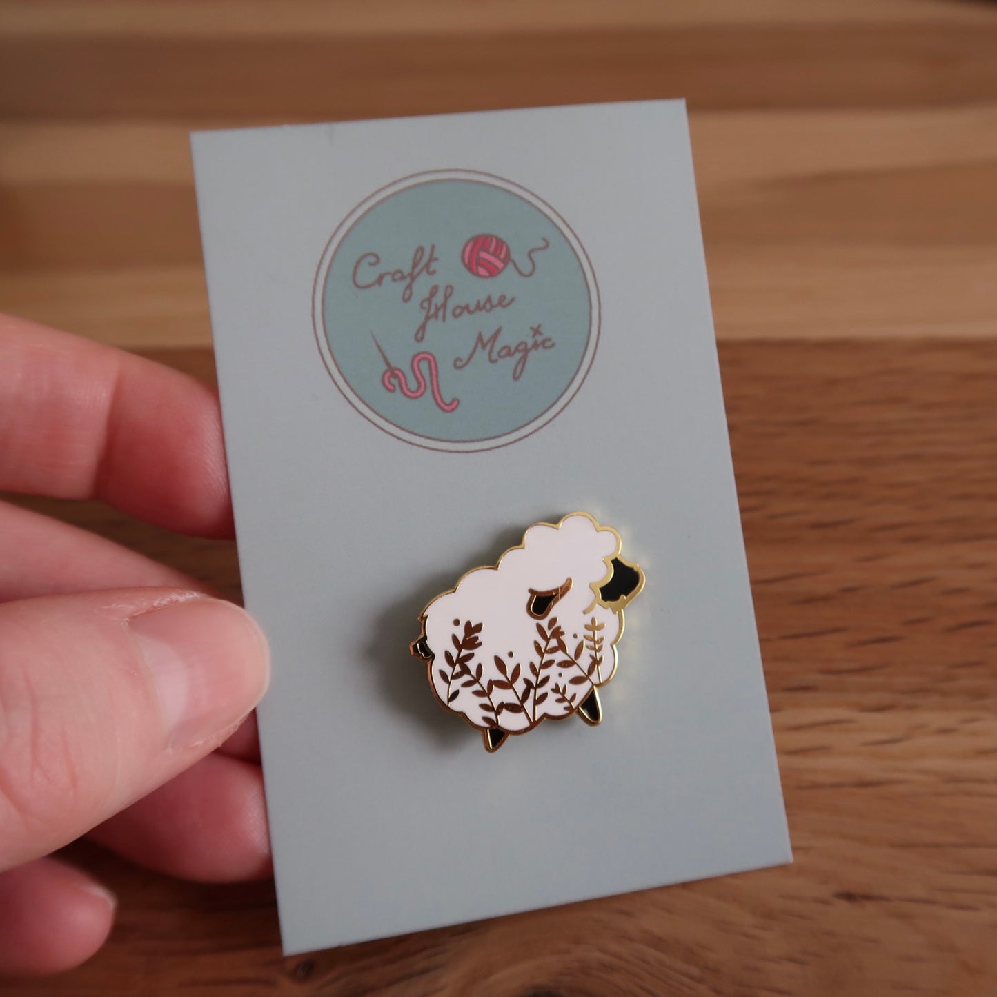 Sheep enamel pin badge
