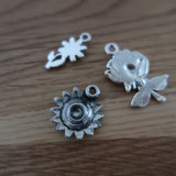 Flower stitch markers or progress keepers (set of 3)