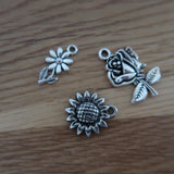 Flower stitch markers or progress keepers (set of 3)