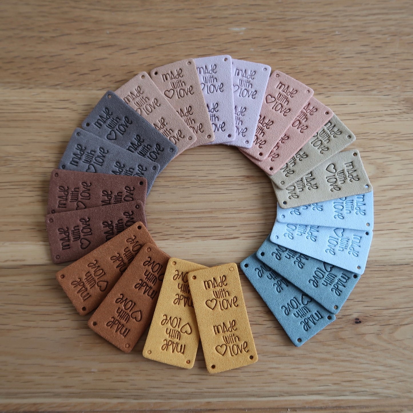 Made with Heart Love Faux Leather Tags (set of 20) Large