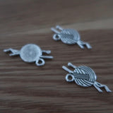 Yarn ball stitch markers or progress keepers (set if 3)