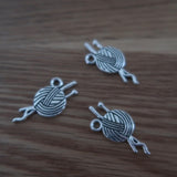 Yarn ball stitch markers or progress keepers (set if 3)