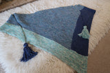 'Right Around the Corner' Shawl Yarn kit in Blues