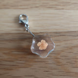 Yellow/orange dried Flower in resin progress keeper