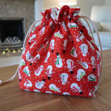Snowman Print Project Bag