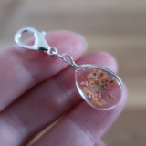 Coral Dried Flower in resin progress keeper