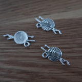 Yarn ball stitch markers or progress keepers (set if 3)