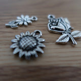 Flower stitch markers or progress keepers (set of 3)