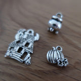 Halloween themed stitch marker or progress keepers (set of 3) Haunted house / Cauldron / Pumpkin