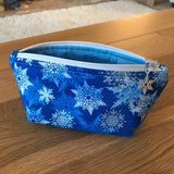 Snowflake print notions pouch
