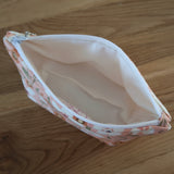 Coral Flower print notions pouch