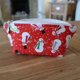 Snowman print notions pouch