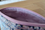 Pink / Blue Batik notions pouch