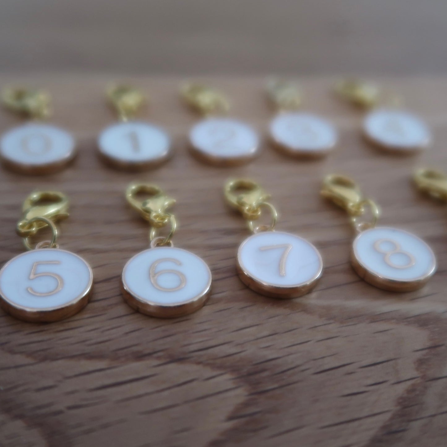 White Enamel Numbered progress keepers