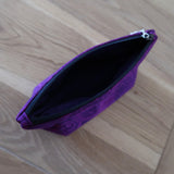 Moonstruck Cat (free motion quilted) notions pouch