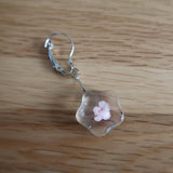 Pale Pink dried Flower in resin progress keeper
