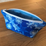 Snowflake print notions pouch