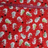 Snowman Print Fabric