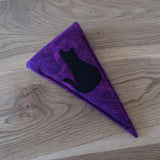 Moonstruck Cat (free motion stitched) Scissor Case