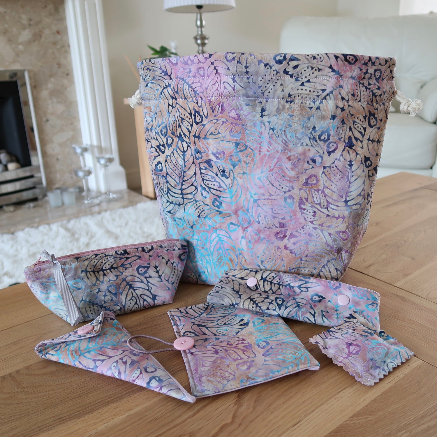 Pink / Blue Batik Collection