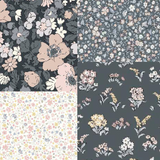 Liberty Flower Show Pebble Quilters cotton Fat quarter pack