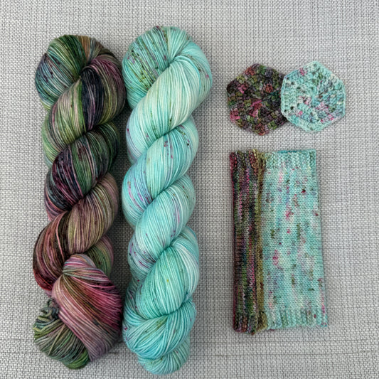 PRE-ORDER Colours of the Month - SUMMER NIGHTS - SOCK or SHAWL SET - AUGUST 2026