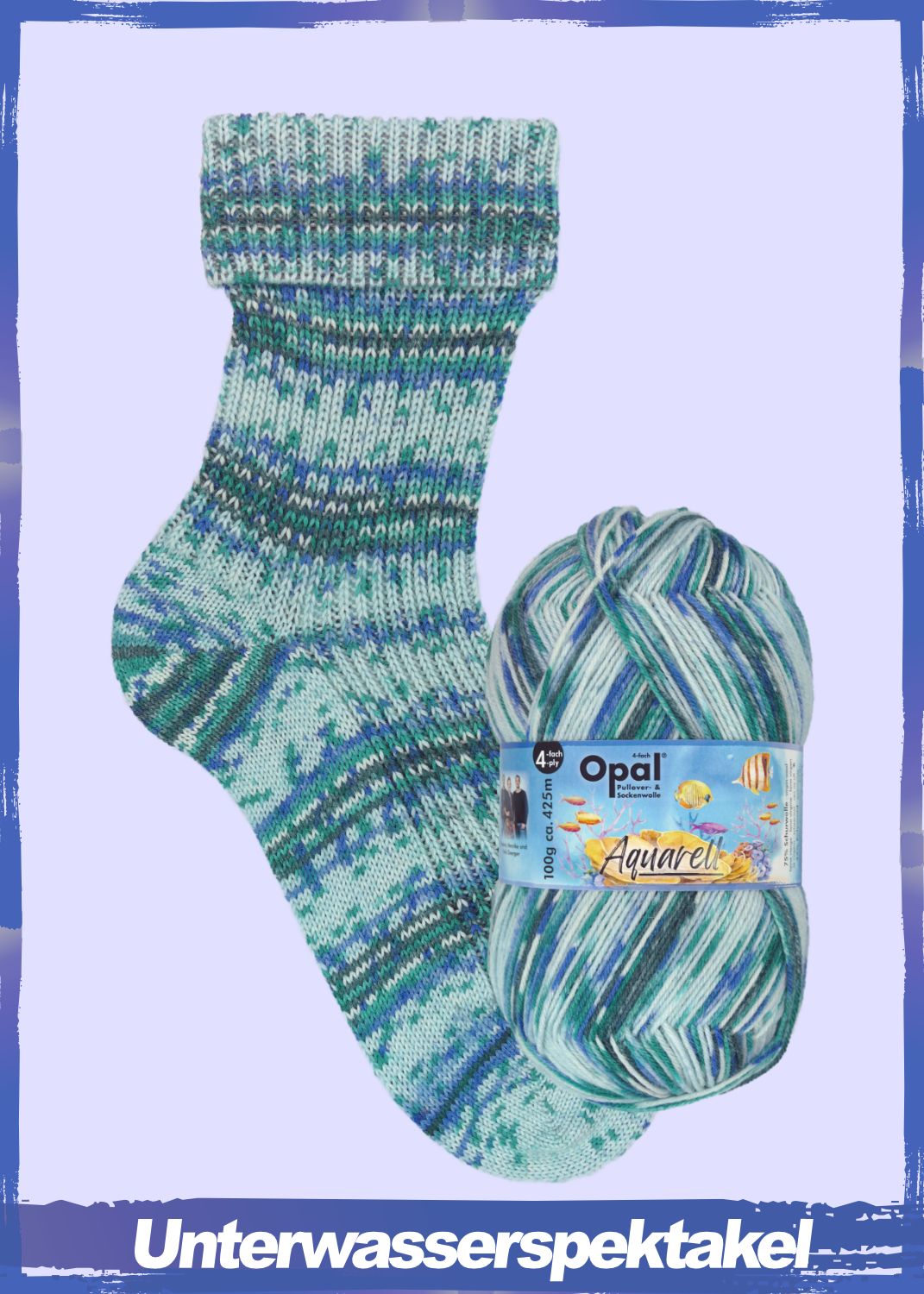 Opal Underwater Spectacle 11535 Watercolour - 100g 4 ply