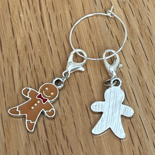 Gingerbread stitch marker / progress keeper (set of 2)